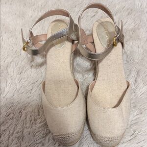 Cole Haan Women's Beige Espadrille Wedges